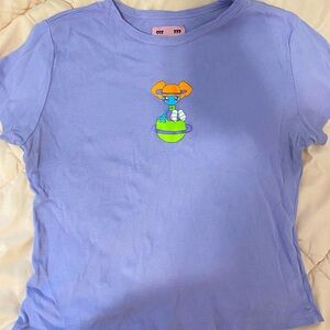 Unif Purple Alien Girl Baby Tee